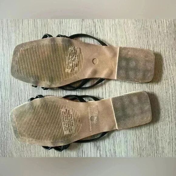 French connection leather slide sandals 7.5 elegant fancy minimalist capsule - Picture 4 of 5